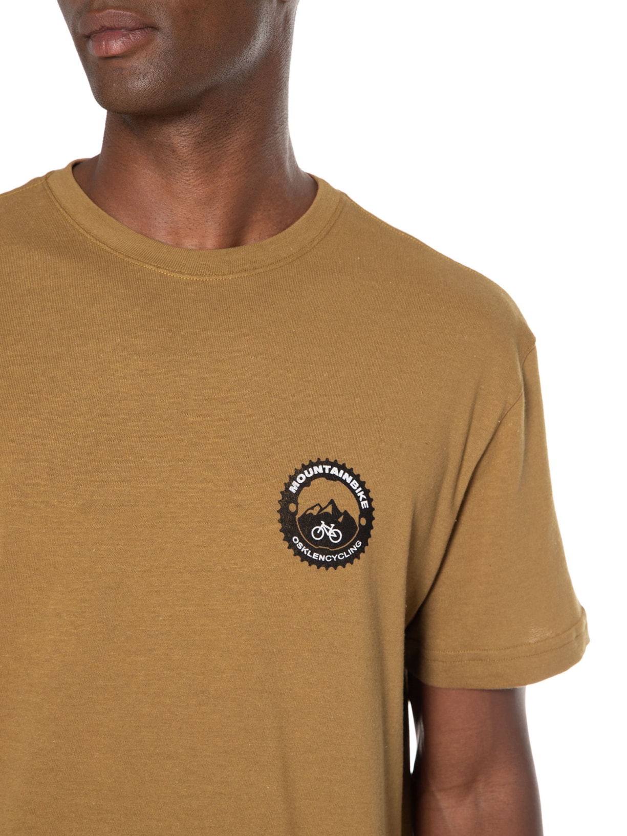 Camiseta Masculina Patch Mtb Marrom Osklen