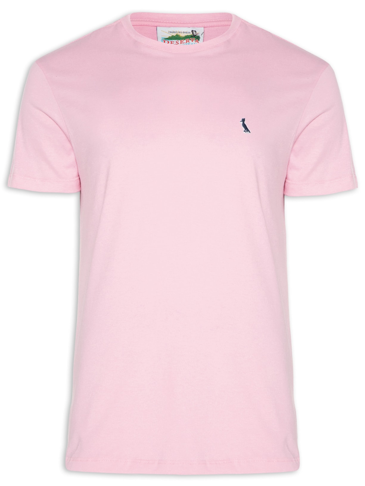 Camiseta Masculina Patch - Rosa
