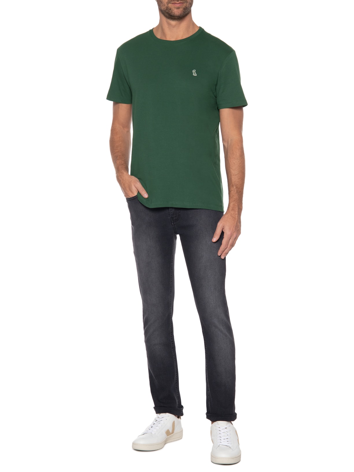 Camiseta Masculina Patch Verde Reserva