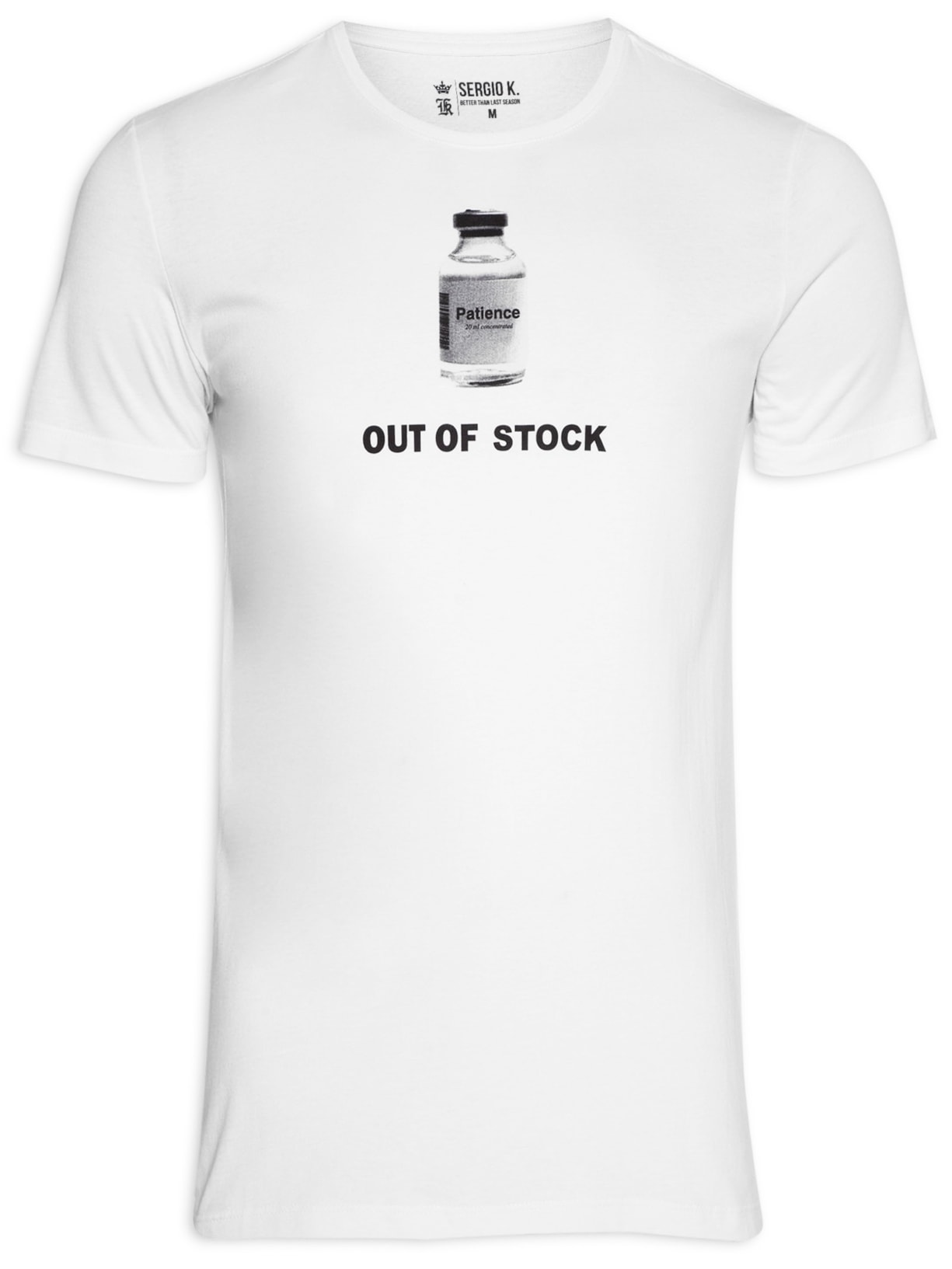 Camiseta Masculina Patience Out Of - Branco