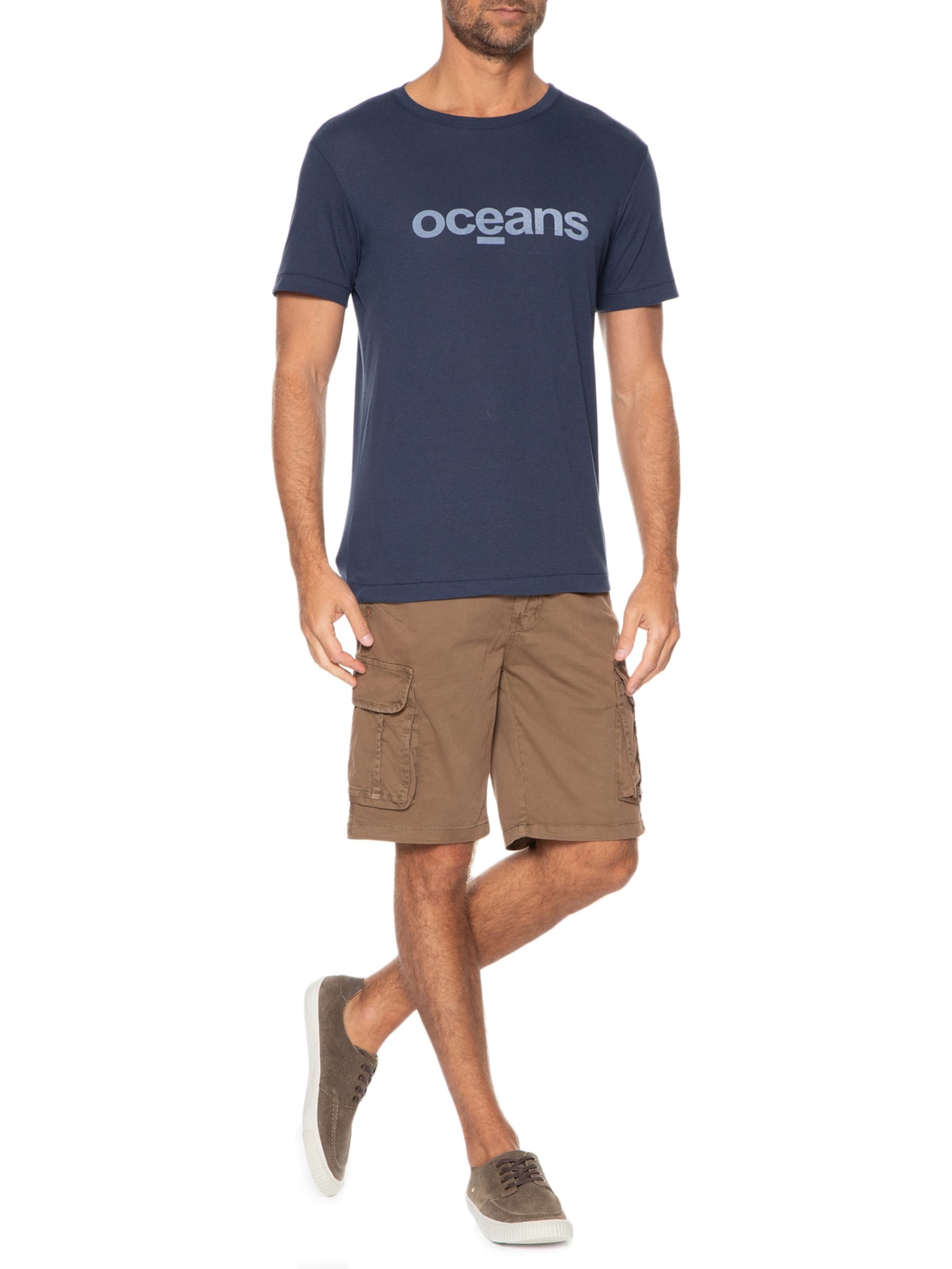 Camiseta Masculina Pet Oceans Azul Osklen