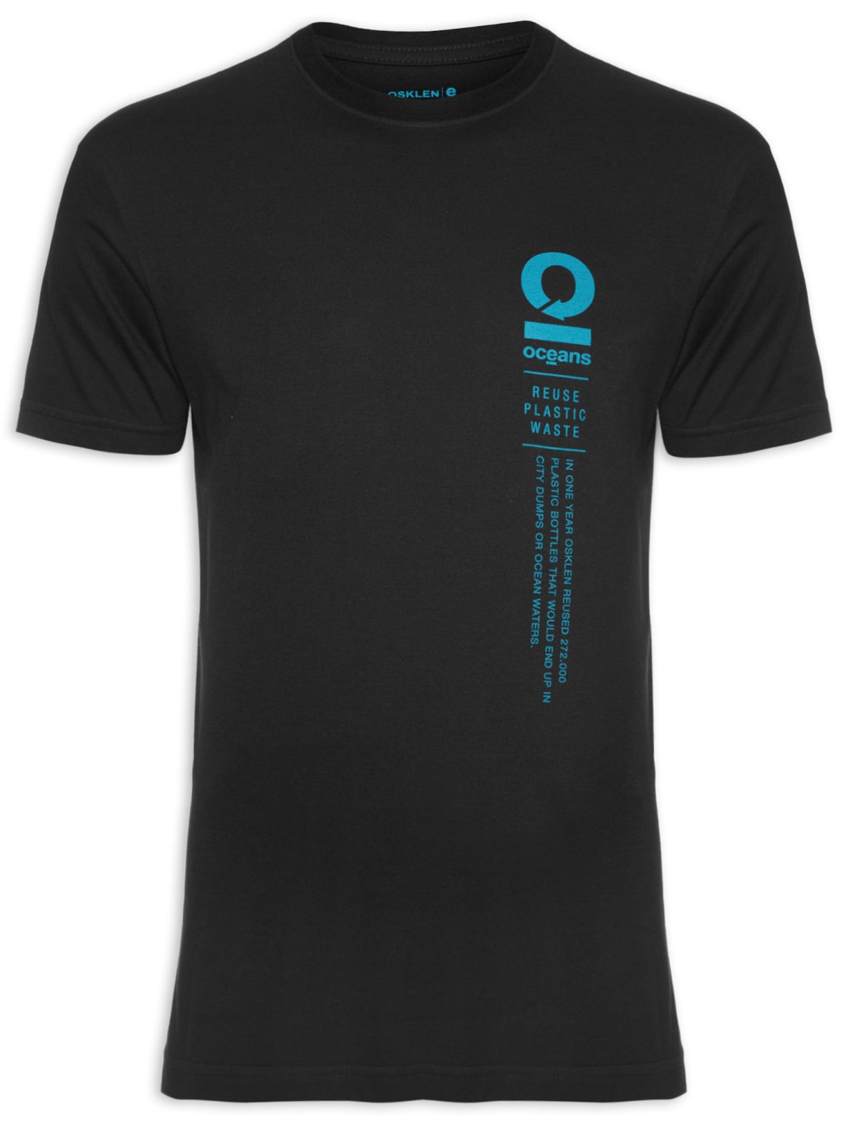 Camiseta Masculina Pet Reuse Plastic Waste - Preto