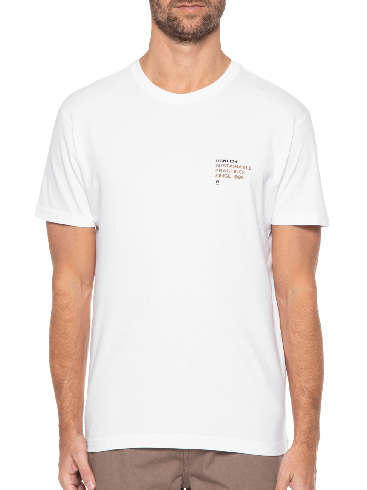 Camiseta Masculina Pet Sustainable Practices Branco Osklen