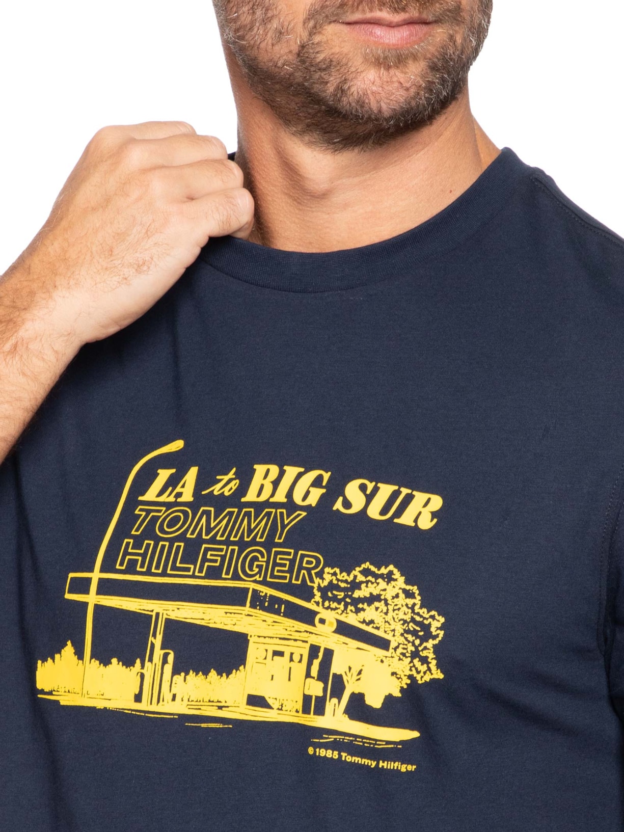 Camiseta Masculina Photo Print Graphic Azul Tommy Hilfiger