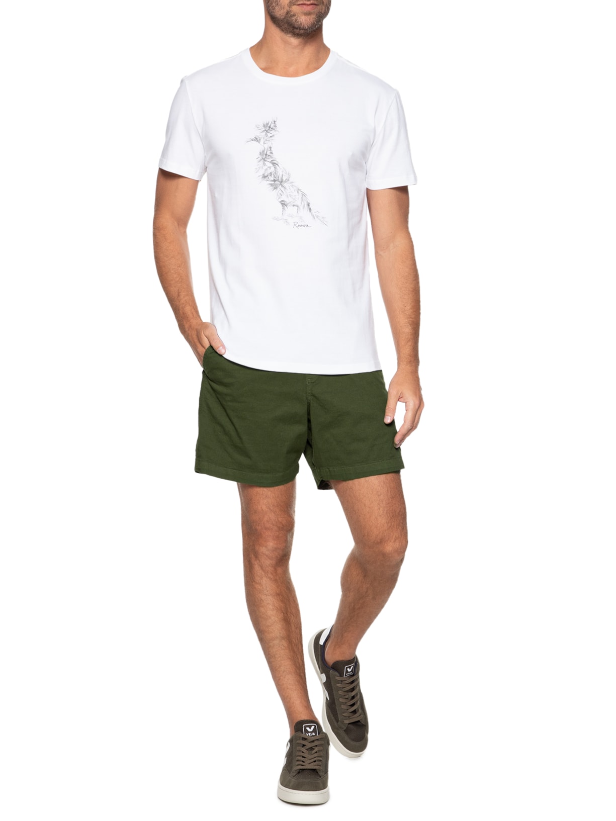 Camiseta Masculina Pica Pau Palmeiras Aqua Branco  Reserva