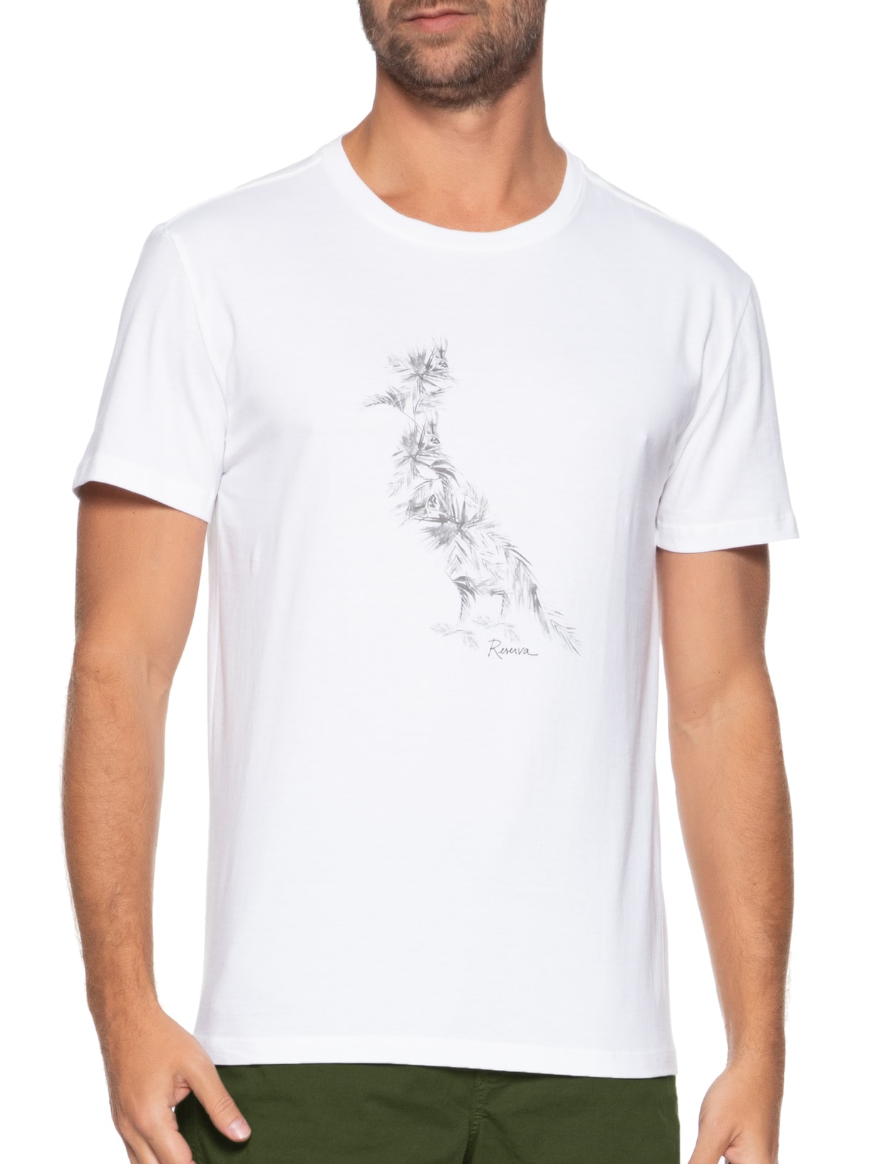 Camiseta Masculina Pica Pau Palmeiras Aqua Branco  Reserva