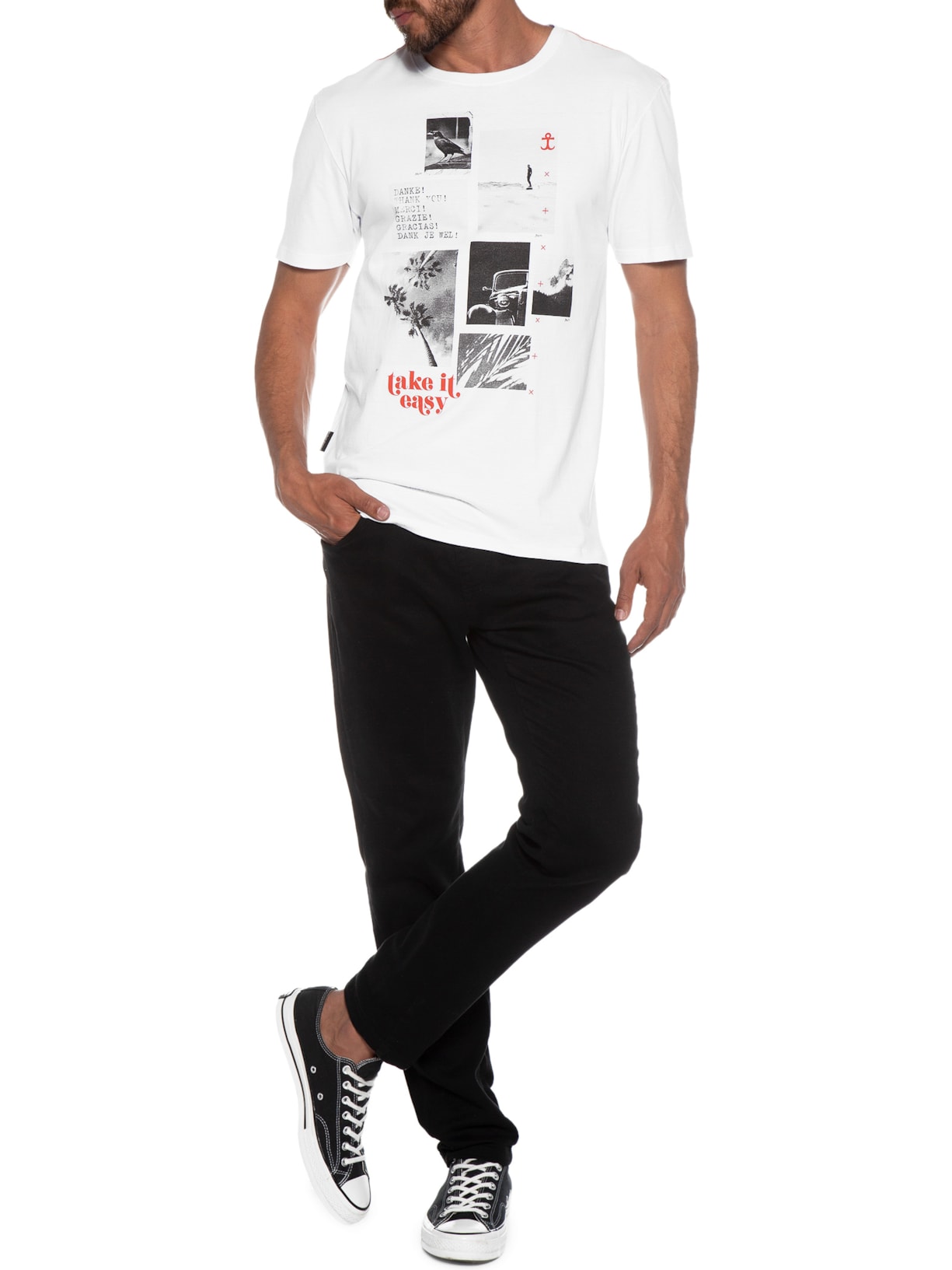 Camiseta Masculina Piccolage Branco Spirito Santo