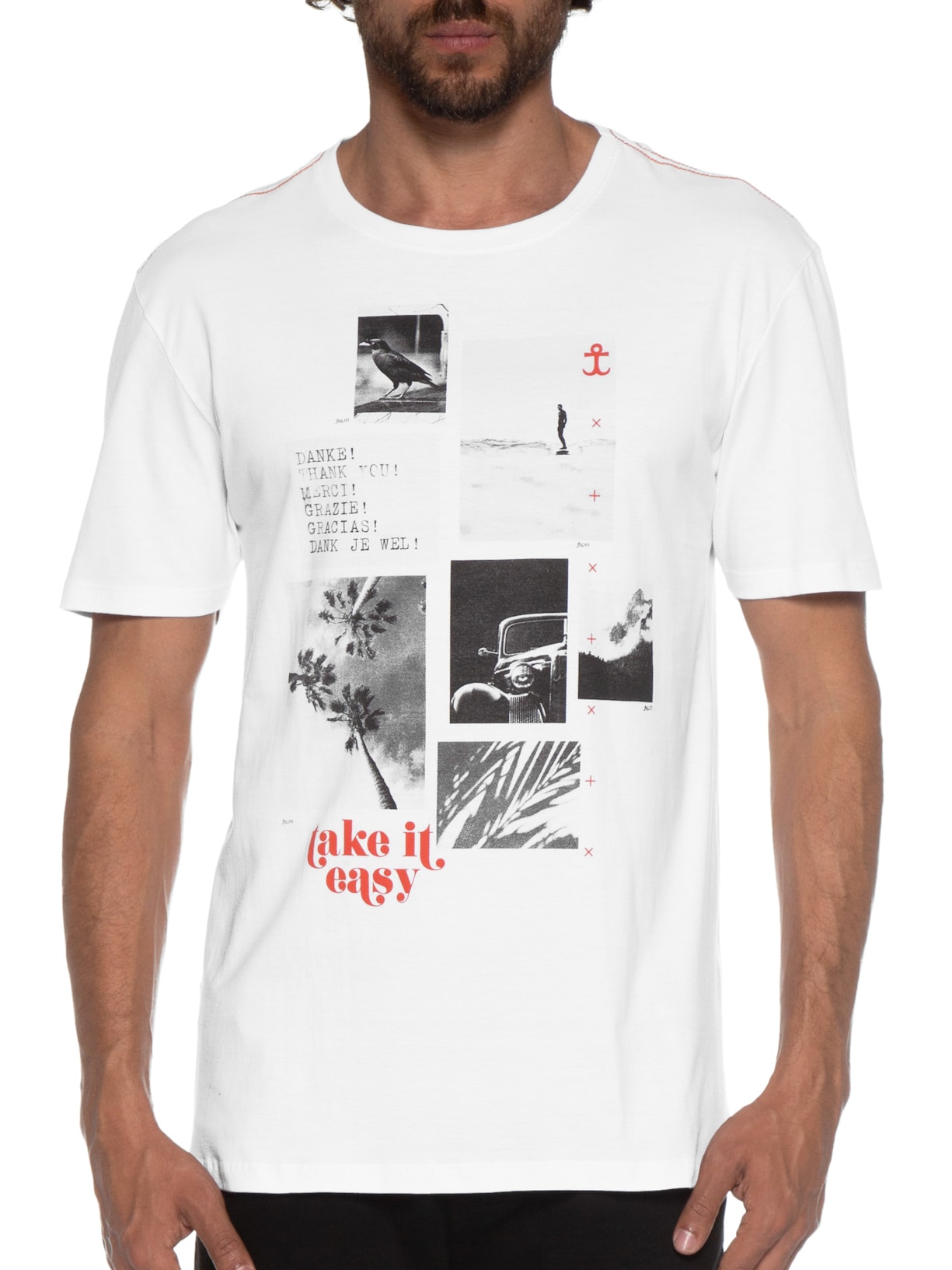 Camiseta Masculina Piccolage Branco Spirito Santo