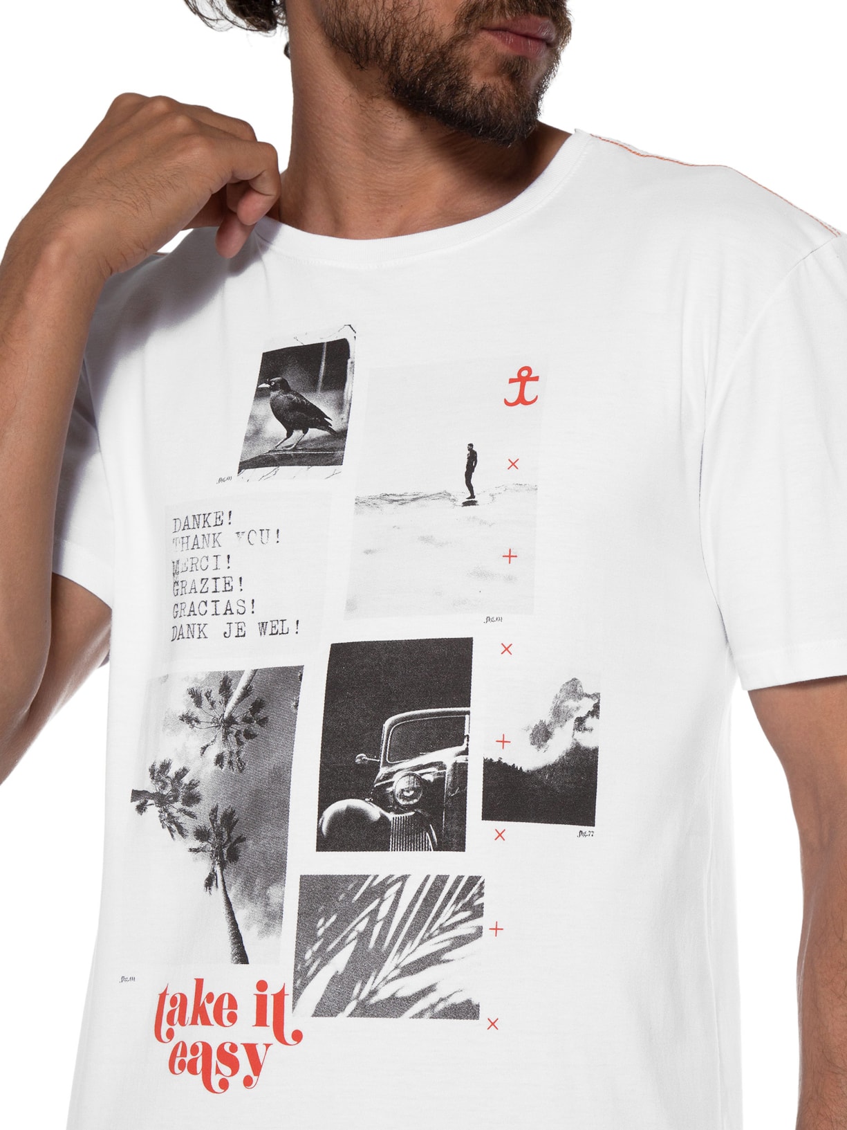 Camiseta Masculina Piccolage Branco Spirito Santo