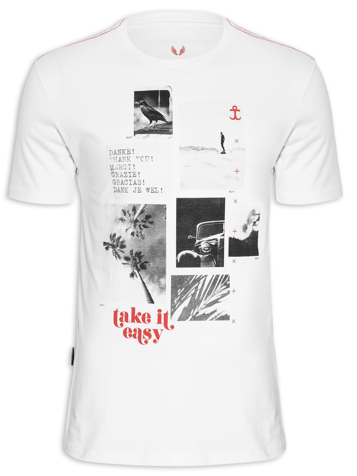 Camiseta Masculina Piccolage Branco Spirito Santo