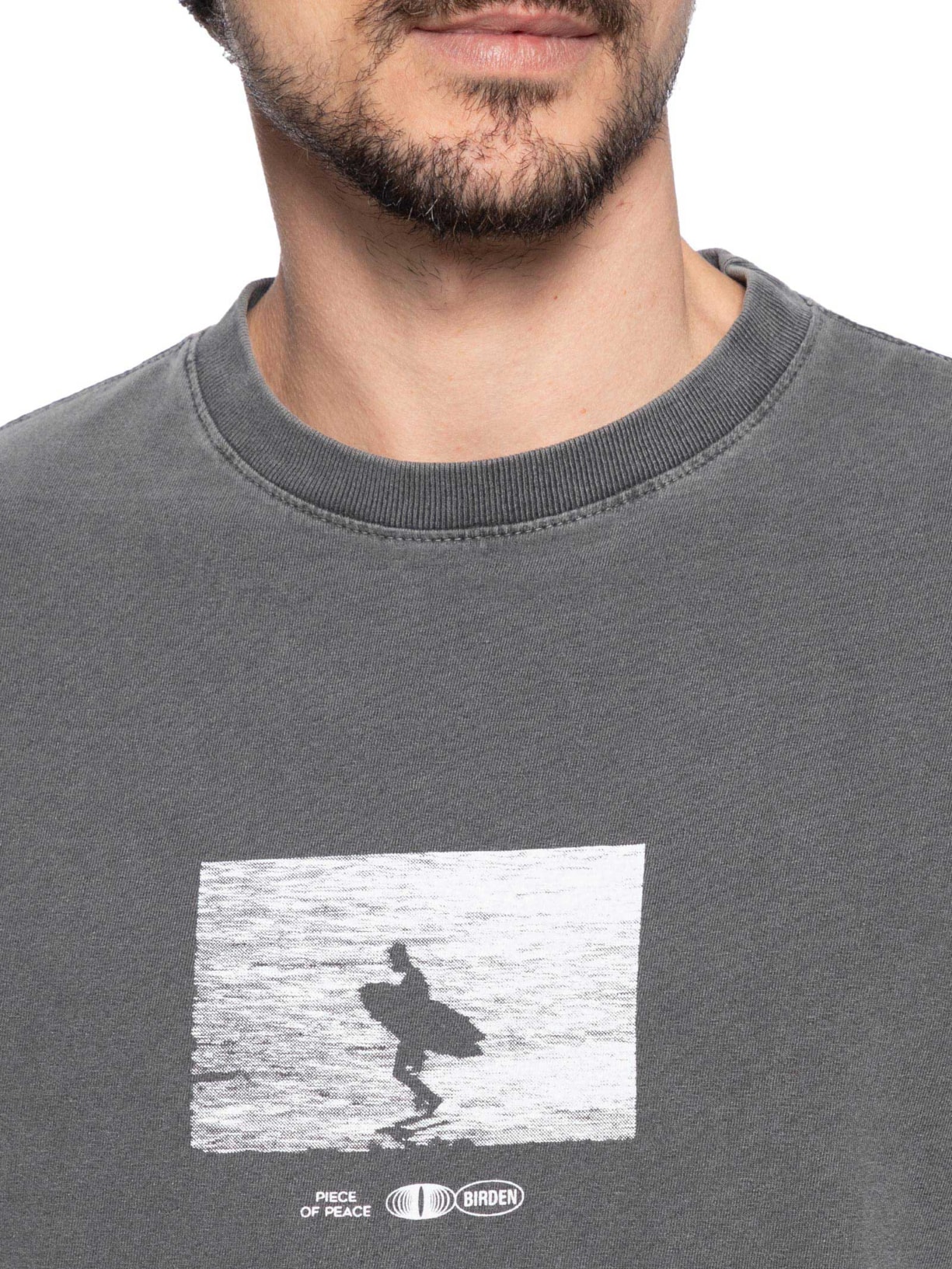 Camiseta Masculina Piece Of Peace Cinza Birden