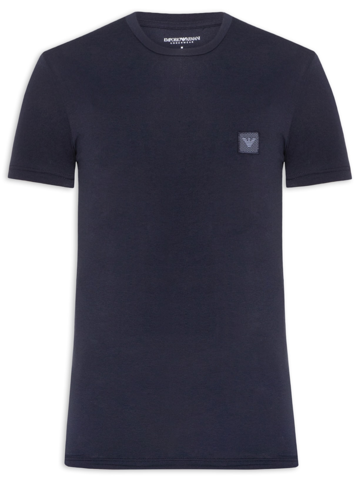 Camiseta Masculina Pijama Manga Curta Sleeve Crew Neck - Azul