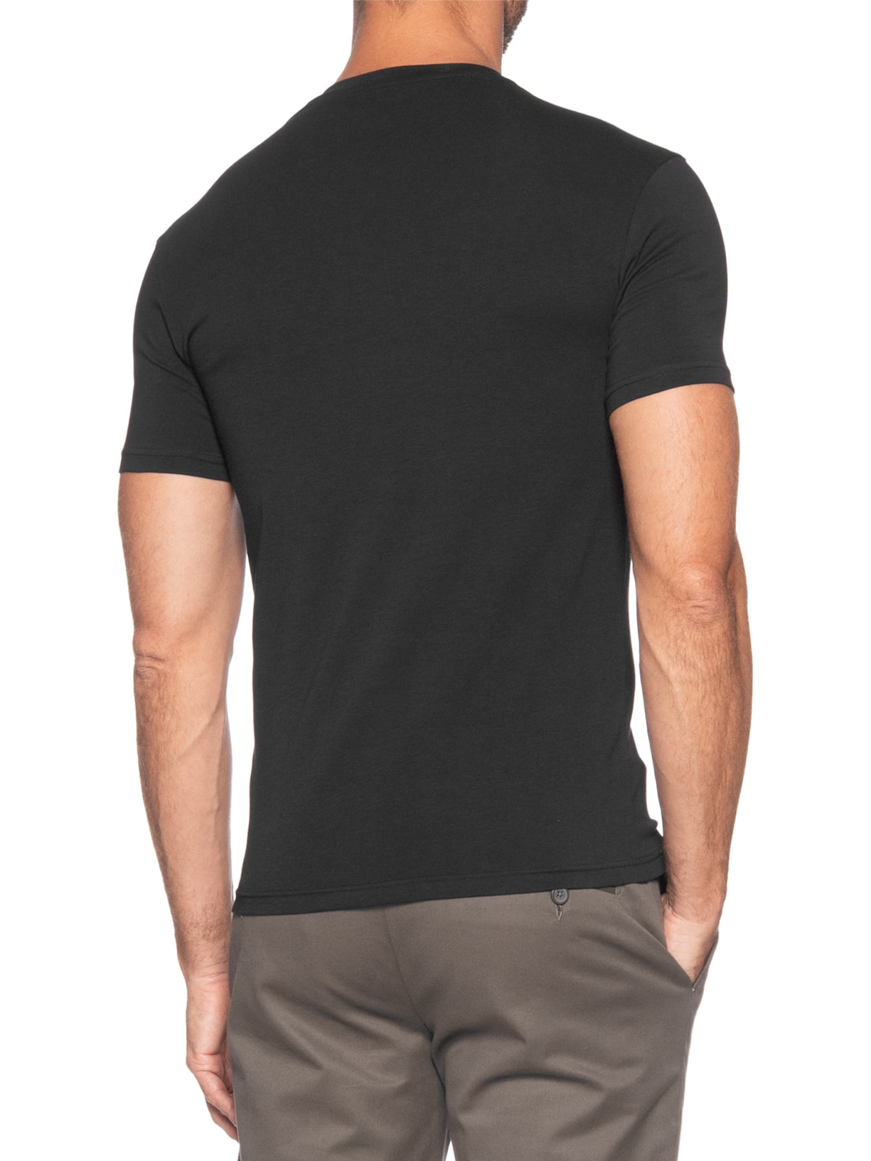 Camiseta Masculina Pijama Mc Preto Emporio Armani Bodywear
