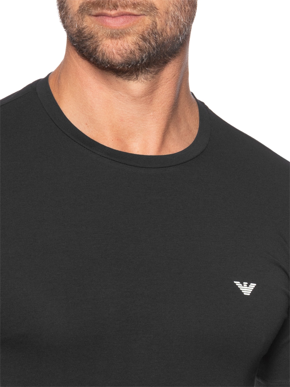 Camiseta Masculina Pijama Mc Preto Emporio Armani Bodywear
