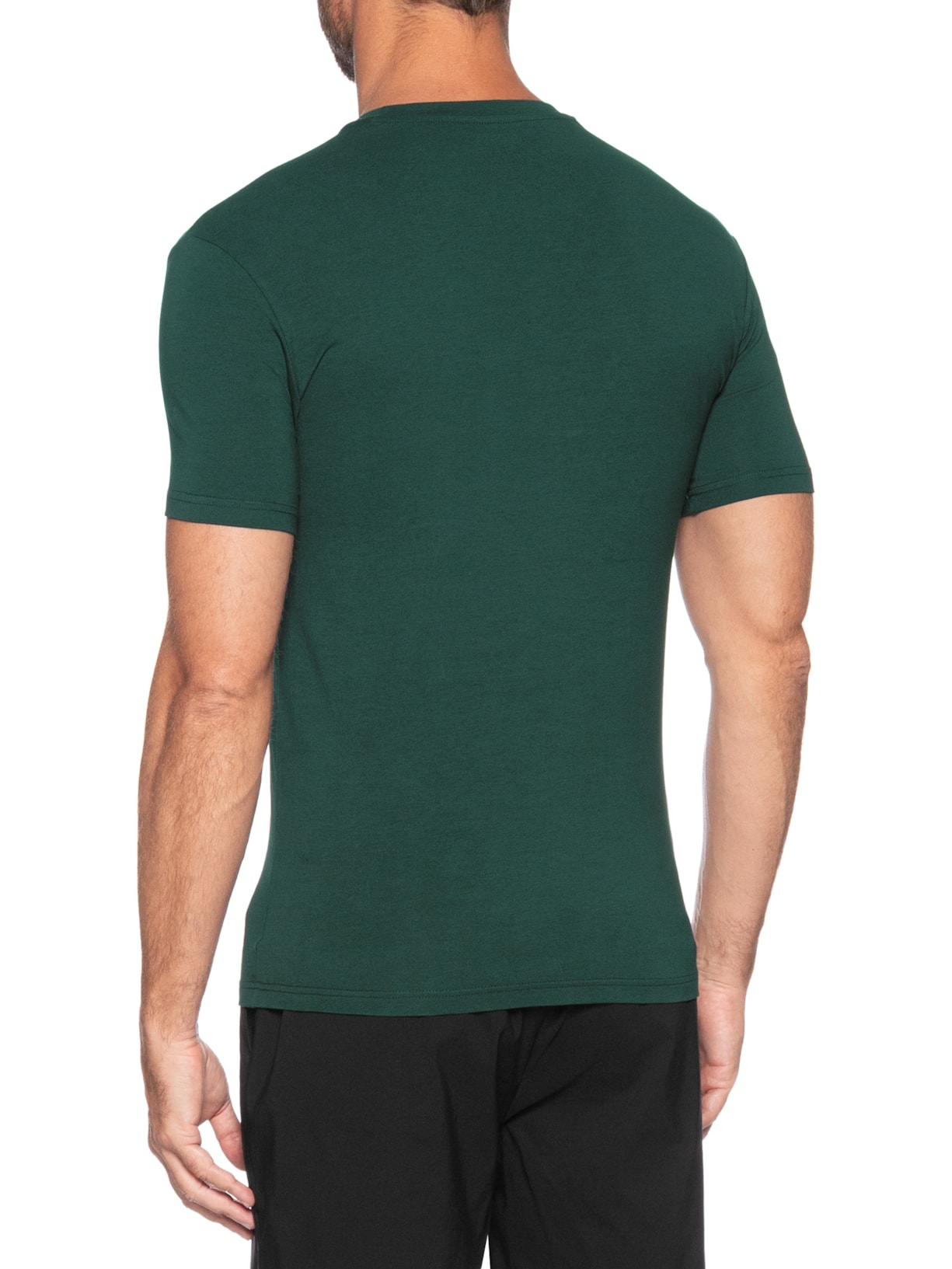 Camiseta Masculina Pijama Mc Sleeve Parte Alta Verde Emporio Armani Bodywear