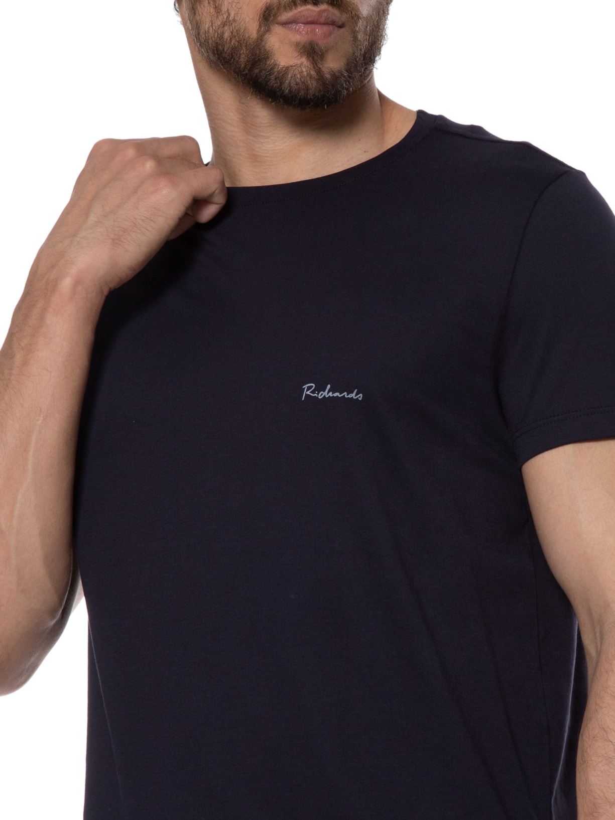 Camiseta Masculina Pima Basic Azul Richards