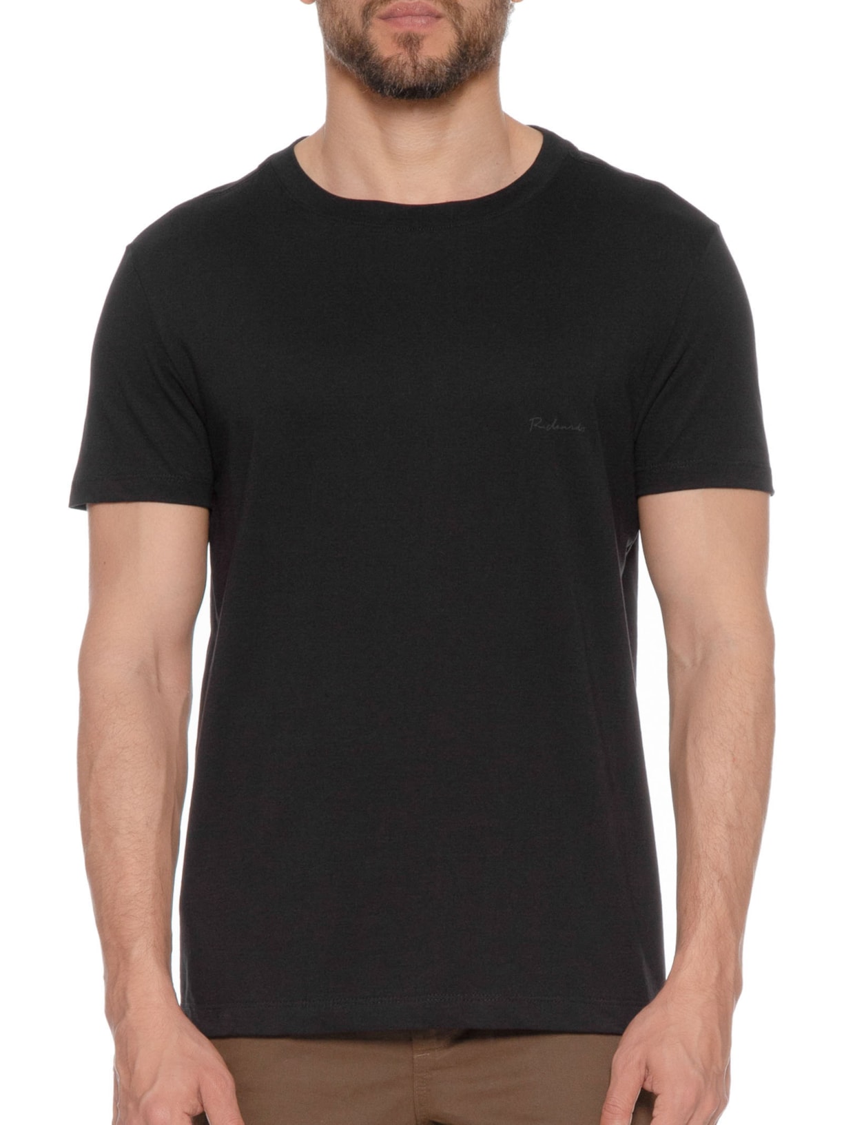 Camiseta Masculina Pima Basic Preto Richards