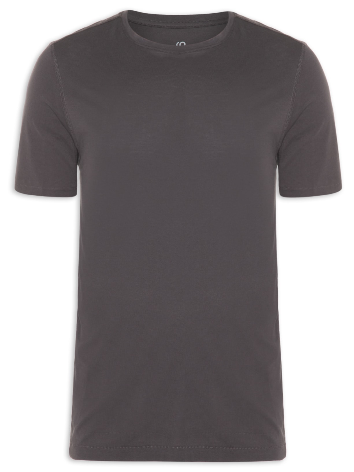 Camiseta Masculina Pima Berlim Gola Careca Manga Curta Regular Fit - Cinza