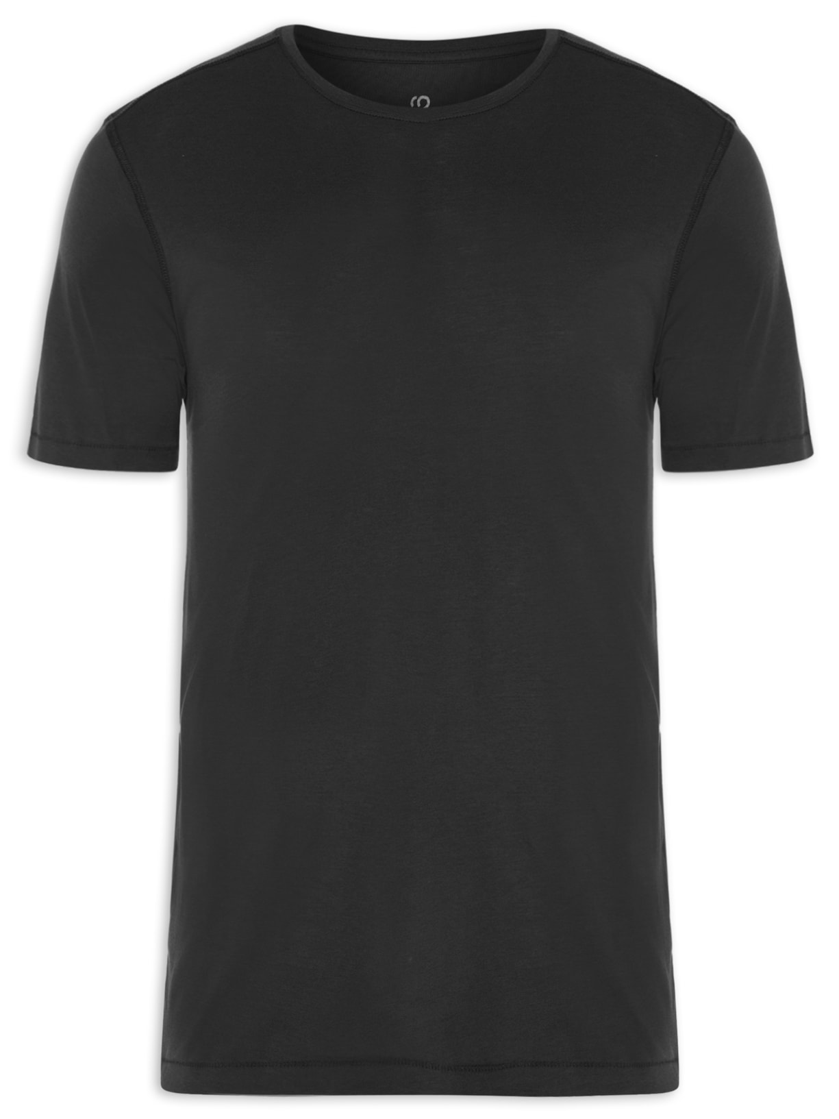 Camiseta Masculina Pima Berlim Gola Careca Manga Curta Regular Fit - Preto