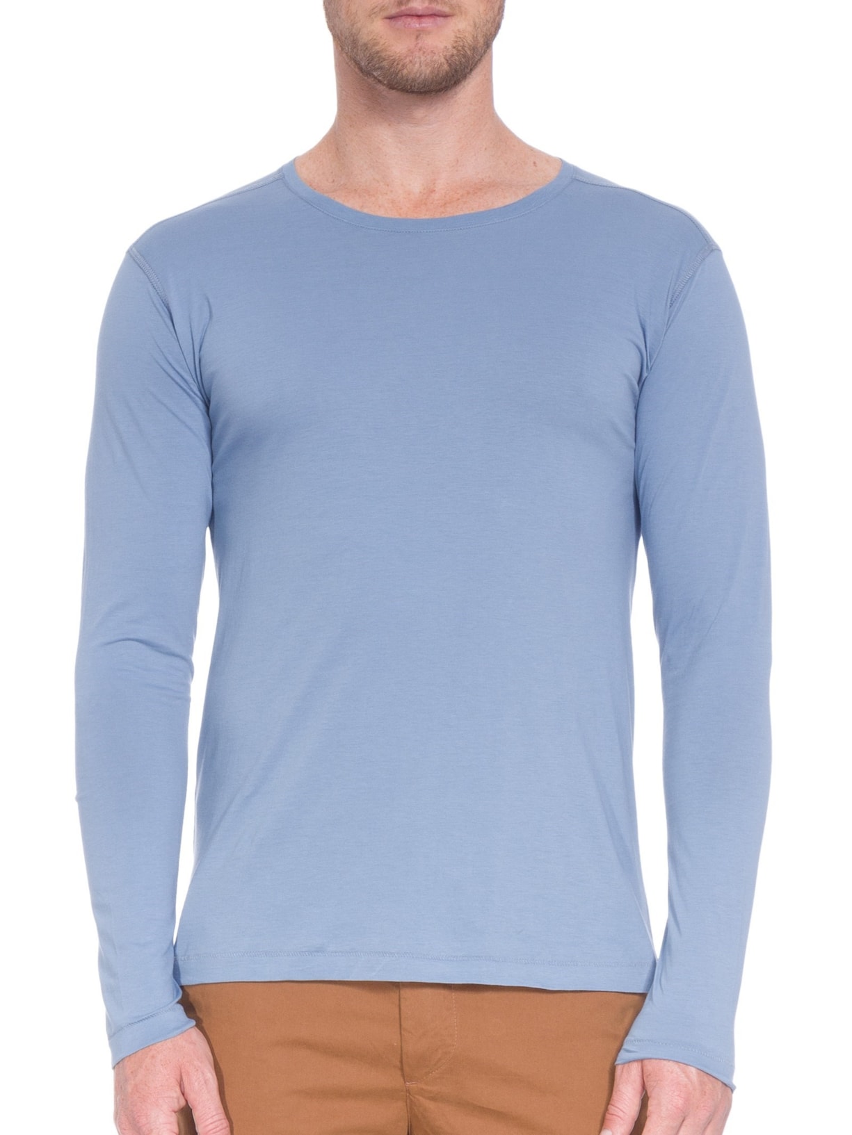 Camiseta Masculina Pima Berlim Gola Careca Regular Fit Azul '2 Essential