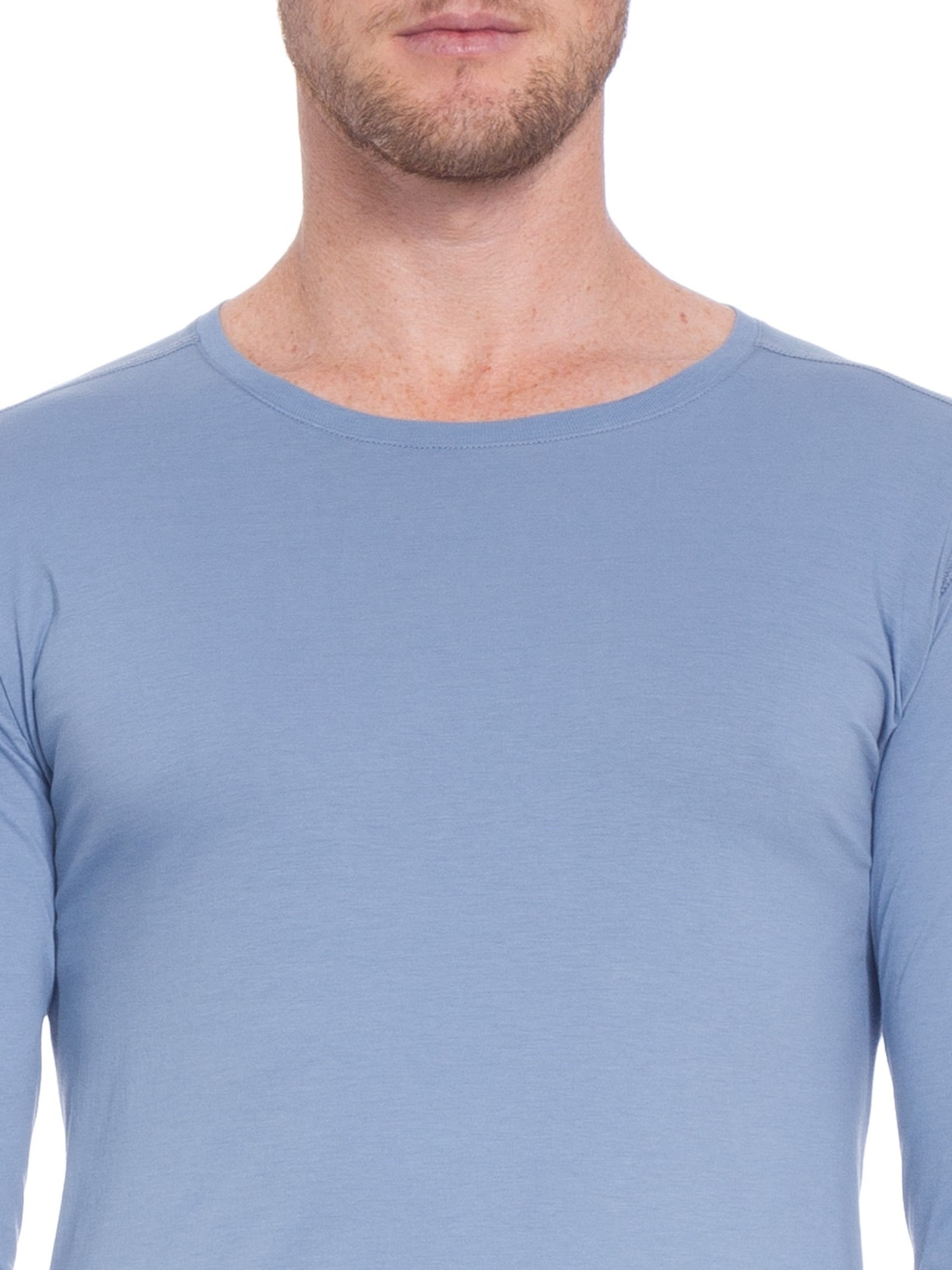 Camiseta Masculina Pima Berlim Gola Careca Regular Fit Azul '2 Essential