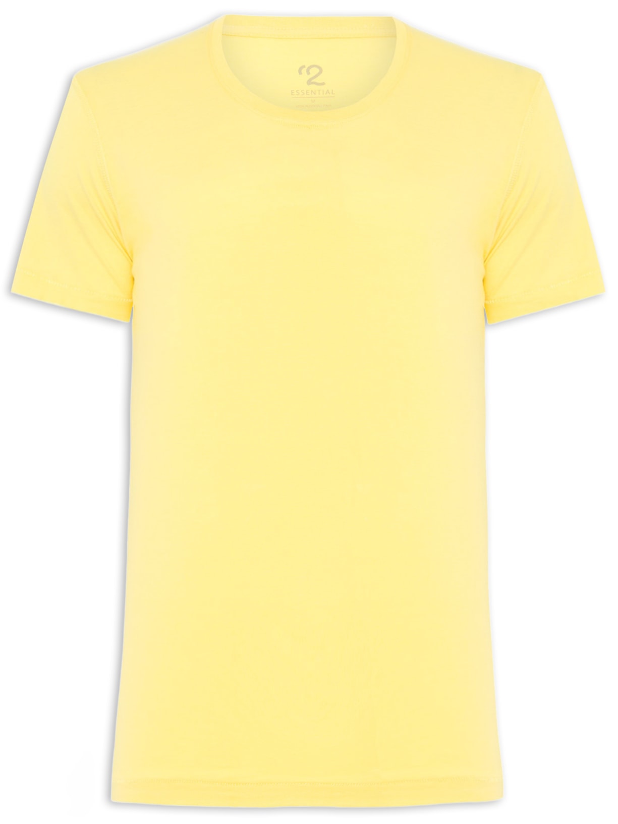 Camiseta Masculina Pima Berlim Gola U Regular Fit - Amarelo