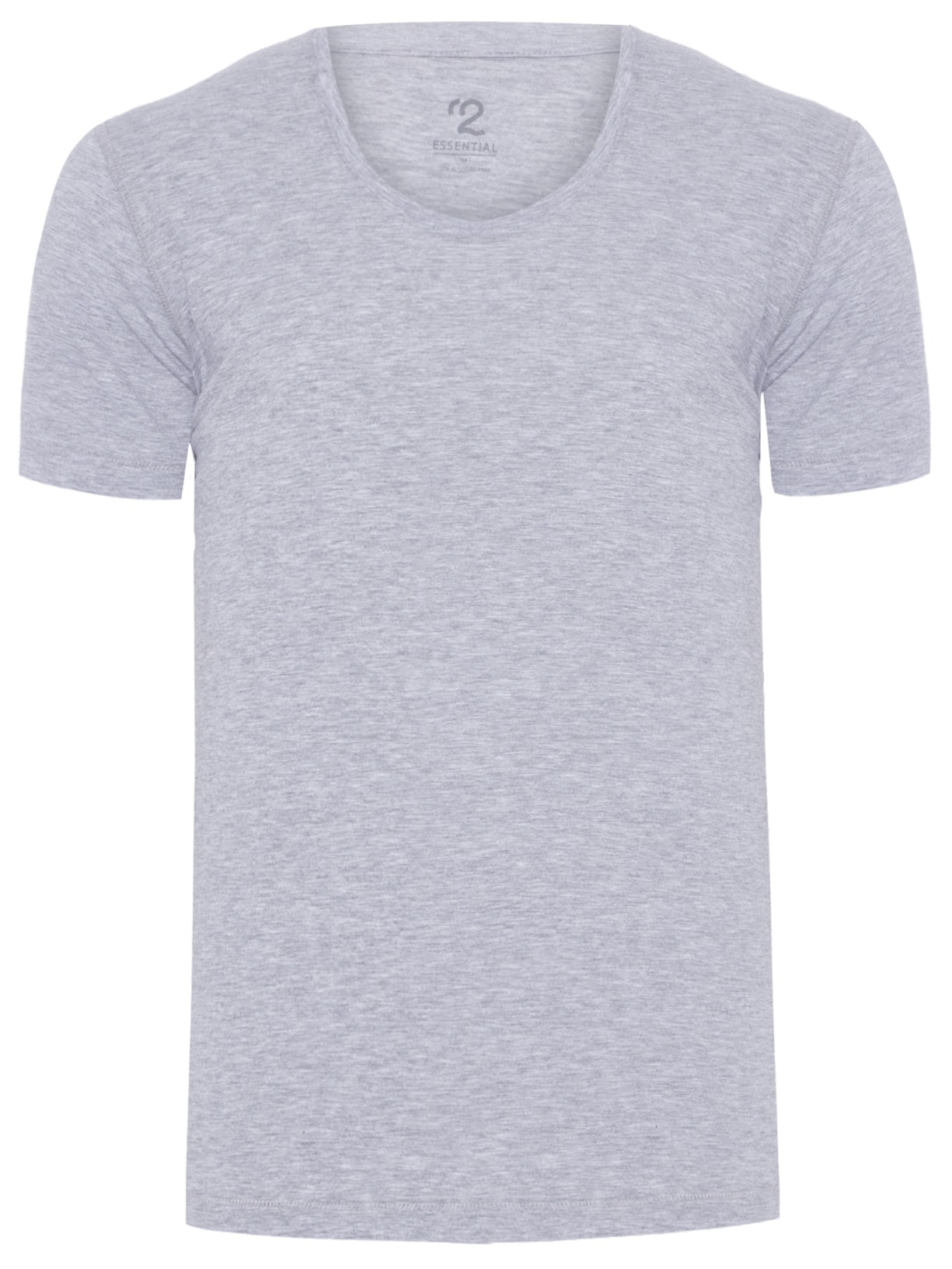 Camiseta Masculina Pima Berlim Gola U Regular Fit - Cinza