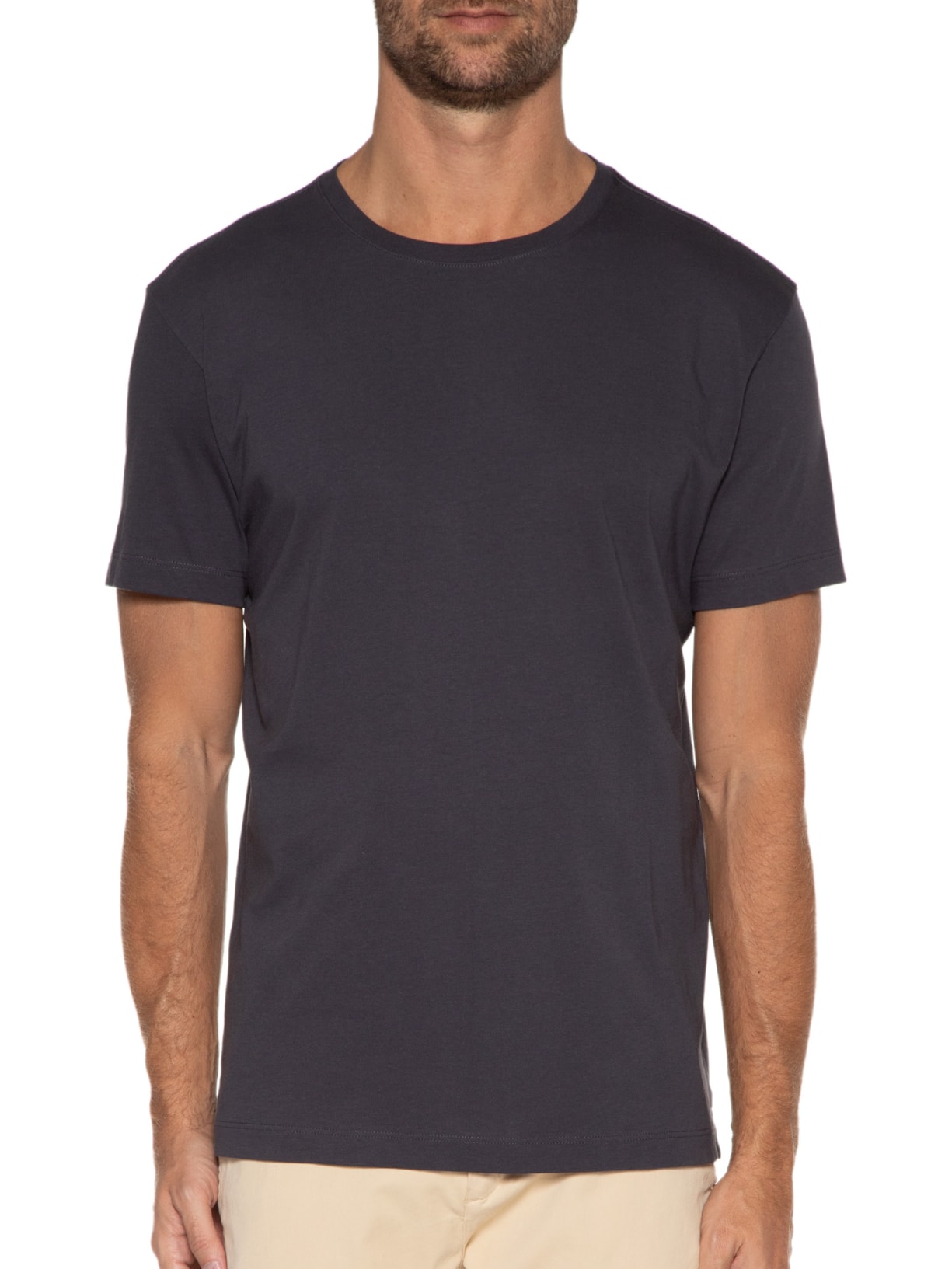 Camiseta Masculina Pima Colecao Cinza Foxton