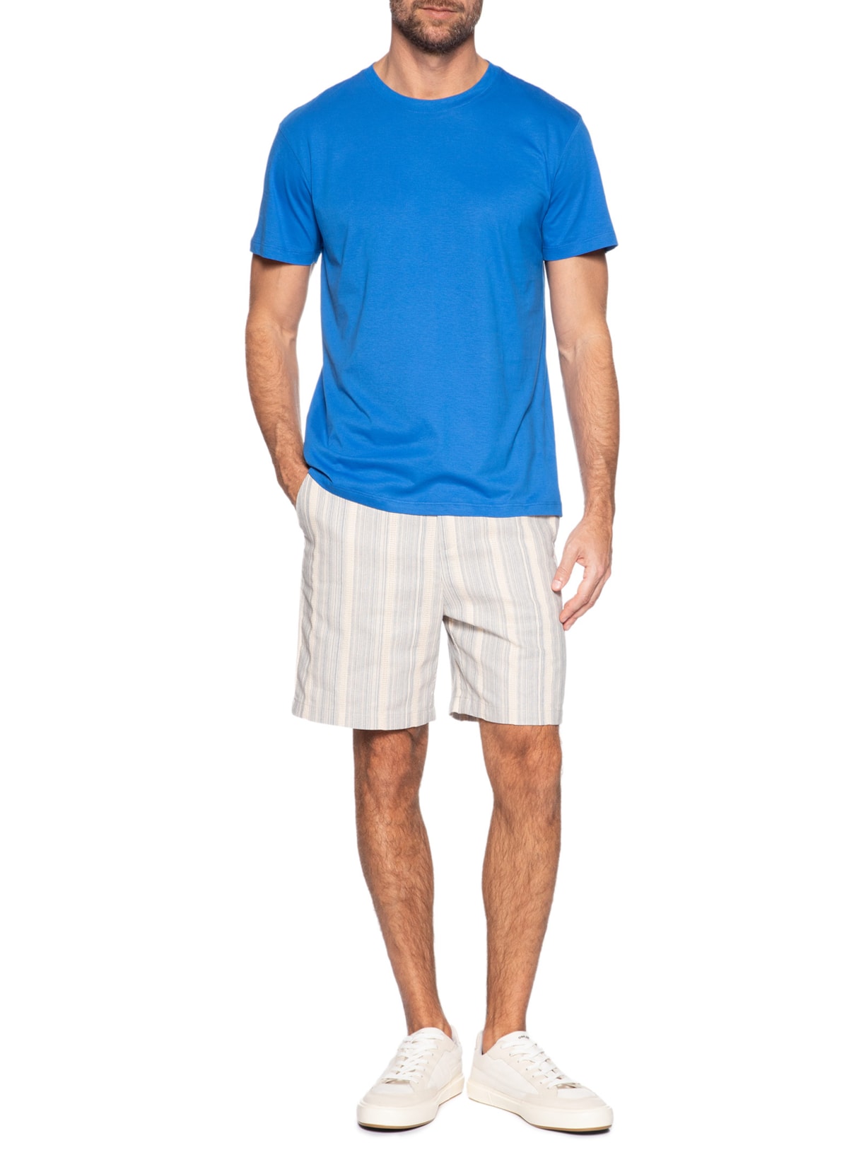 Camiseta Masculina Pima Cores Co Azul Reserva
