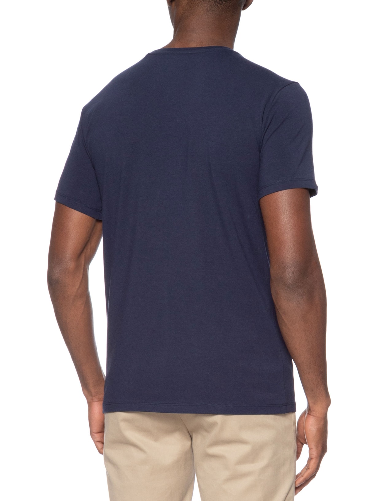 Camiseta Masculina Pima Cotton 50 Manga Curta Azul Paramount Alfaiataria