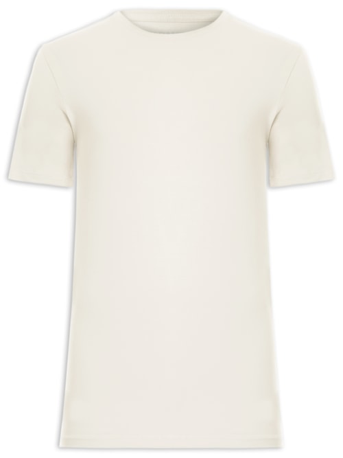 Camiseta Masculina Pima Cotton 50 Manga Curta - Bege