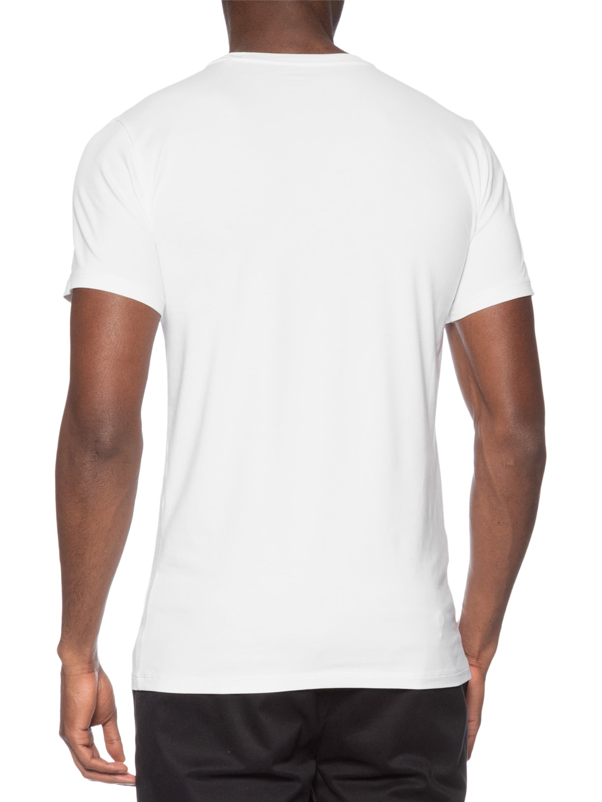 Camiseta Masculina Pima Cotton 50 Manga Curta Branco Paramount Alfaiataria