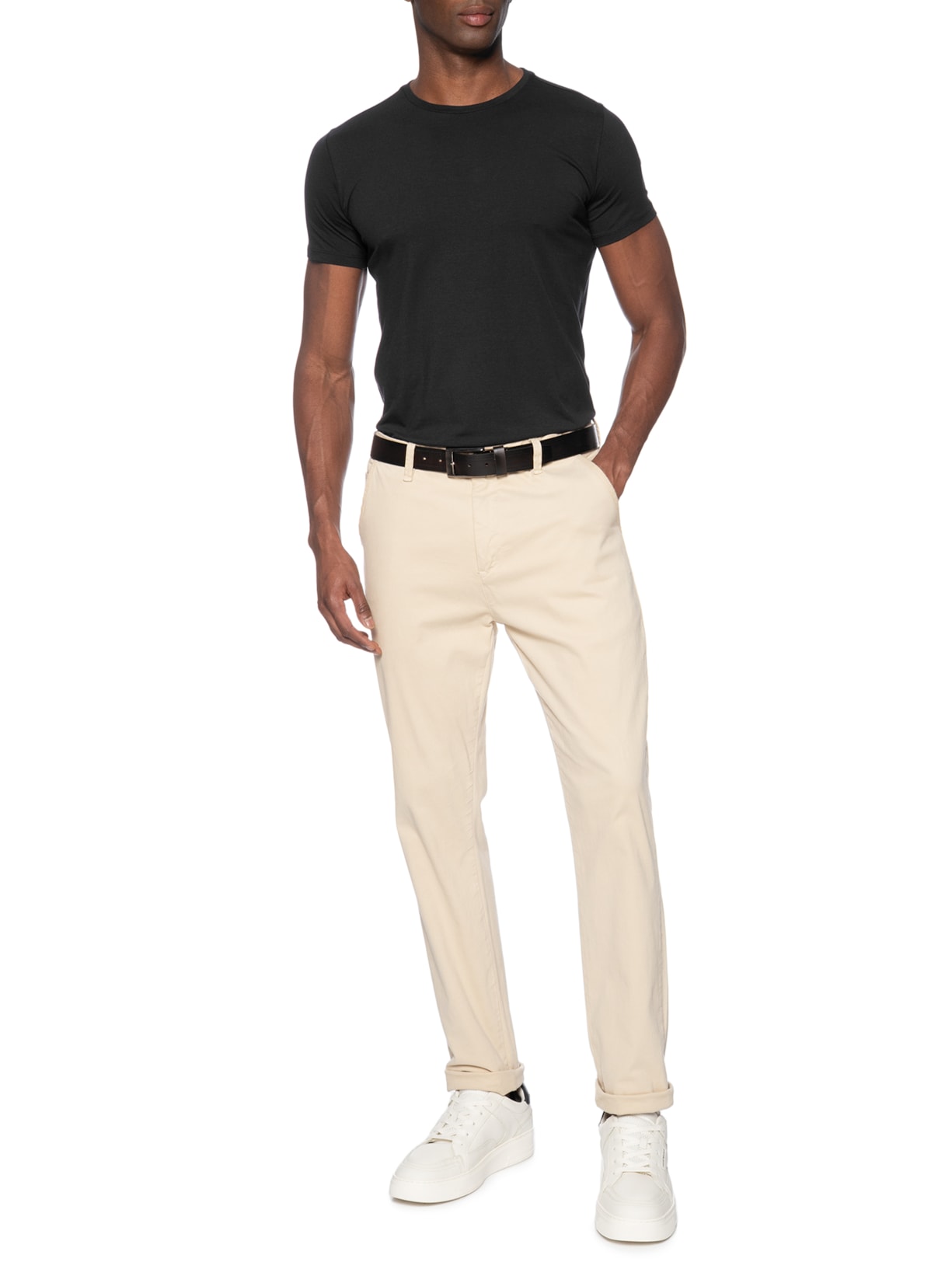 Camiseta Masculina Pima Cotton 50 Manga Curta Preto Paramount Alfaiataria