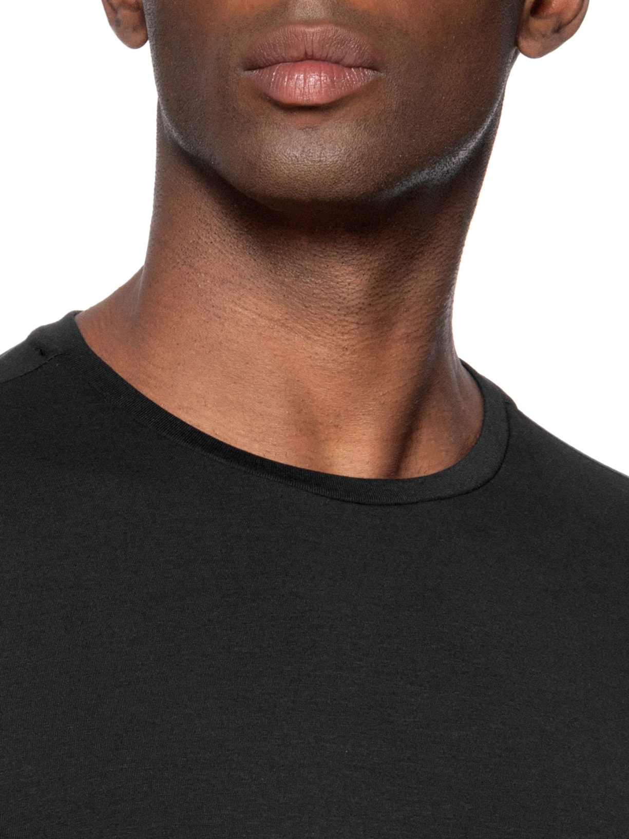 Camiseta Masculina Pima Cotton 50 Manga Curta Preto Paramount Alfaiataria