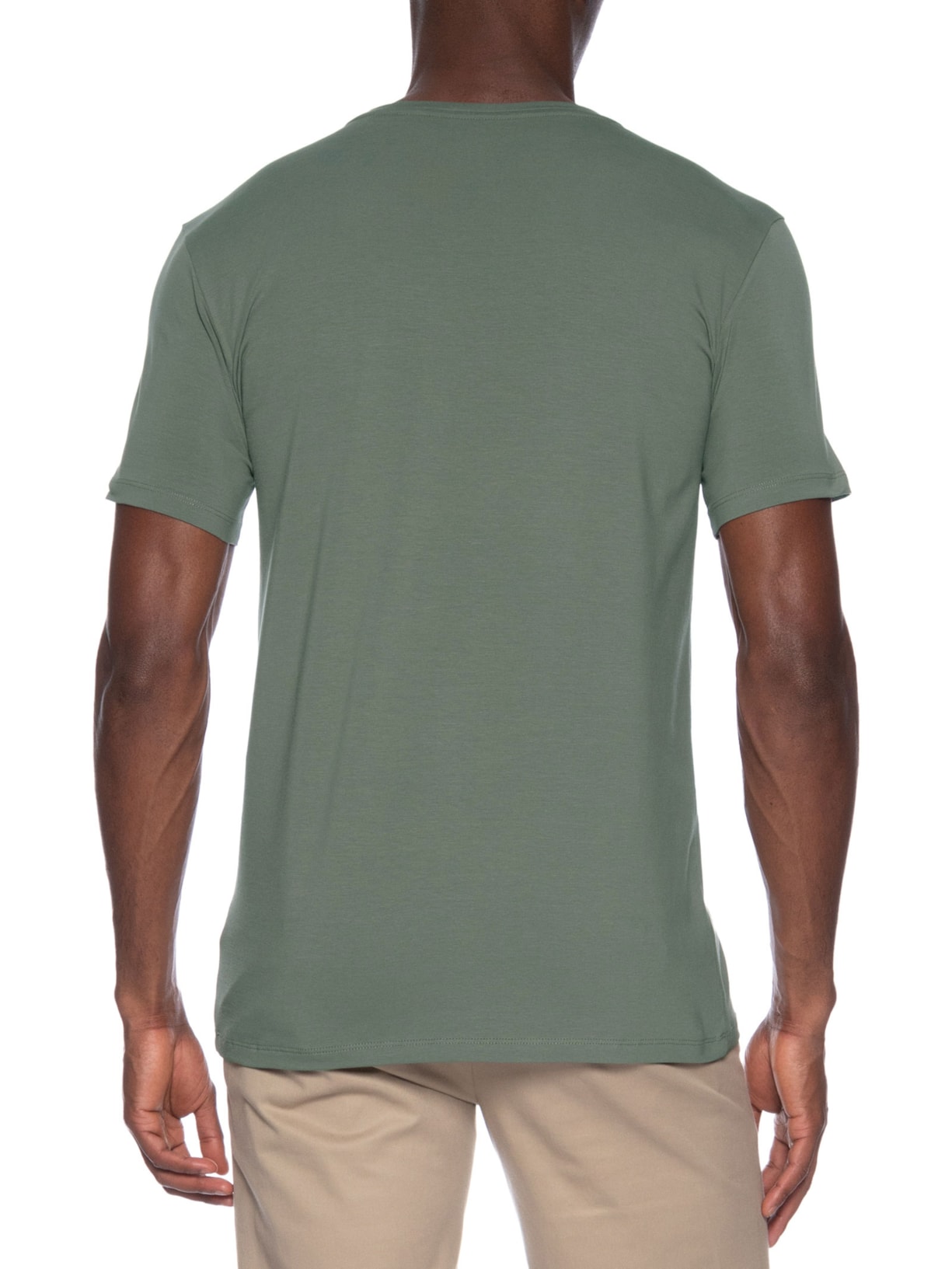 Camiseta Masculina Pima Cotton 50 Manga Curta Verde Paramount Alfaiataria