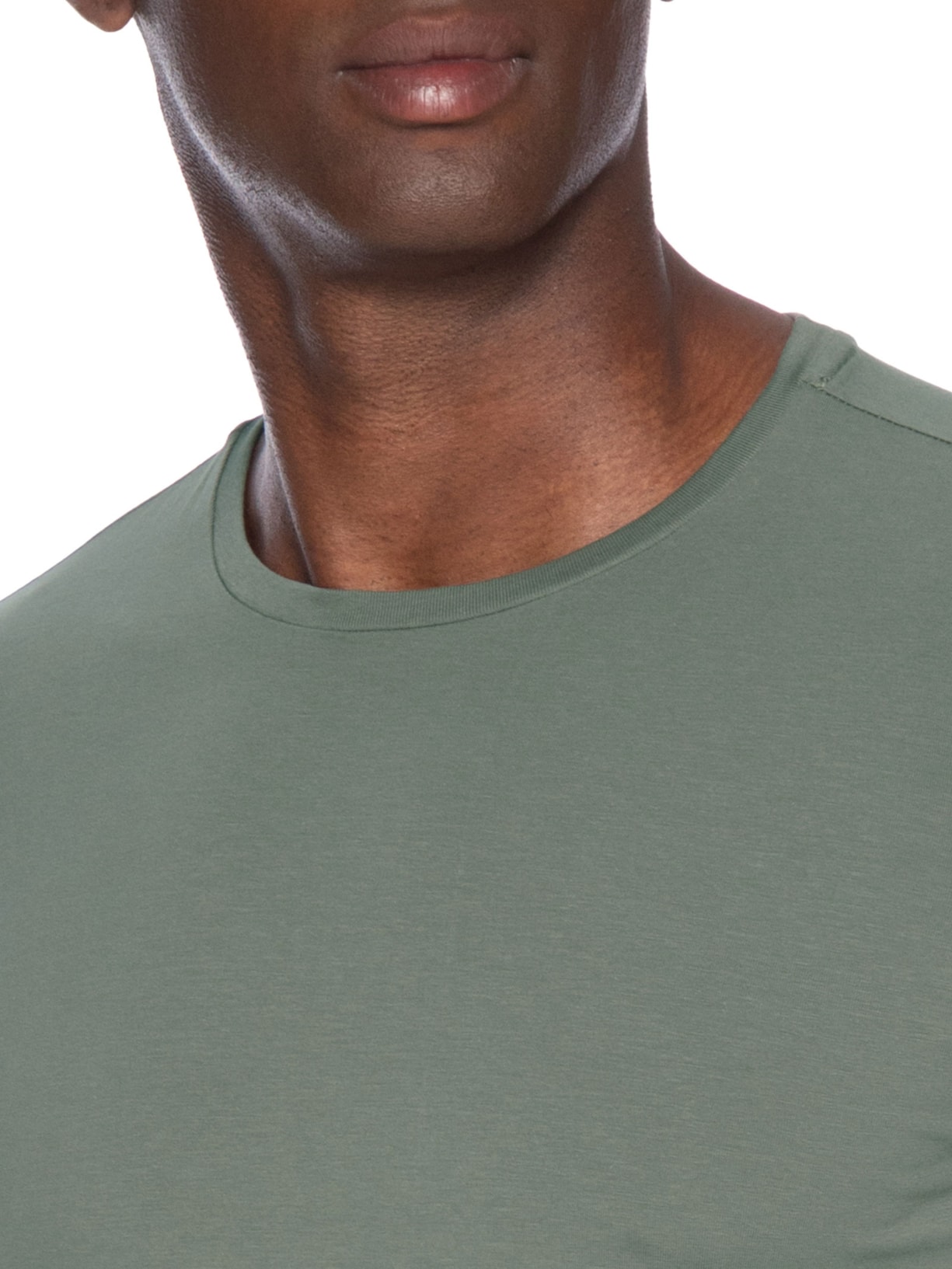 Camiseta Masculina Pima Cotton 50 Manga Curta Verde Paramount Alfaiataria