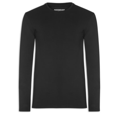 Camiseta Masculina Pima Cotton 50 Manga Longa - Preto