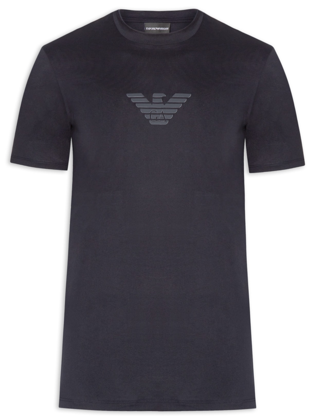 Camiseta Masculina Pima EA Logo 12 CM Basic Best Seller - Azul