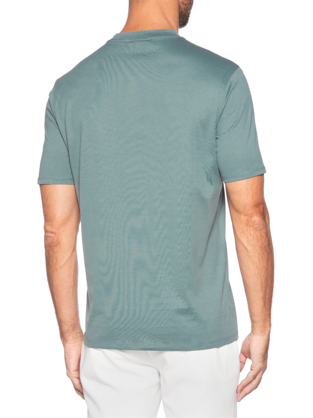 Camiseta Masculina Pima EA Logo 12 CM Basic Best Seller Verde Emporio Armani