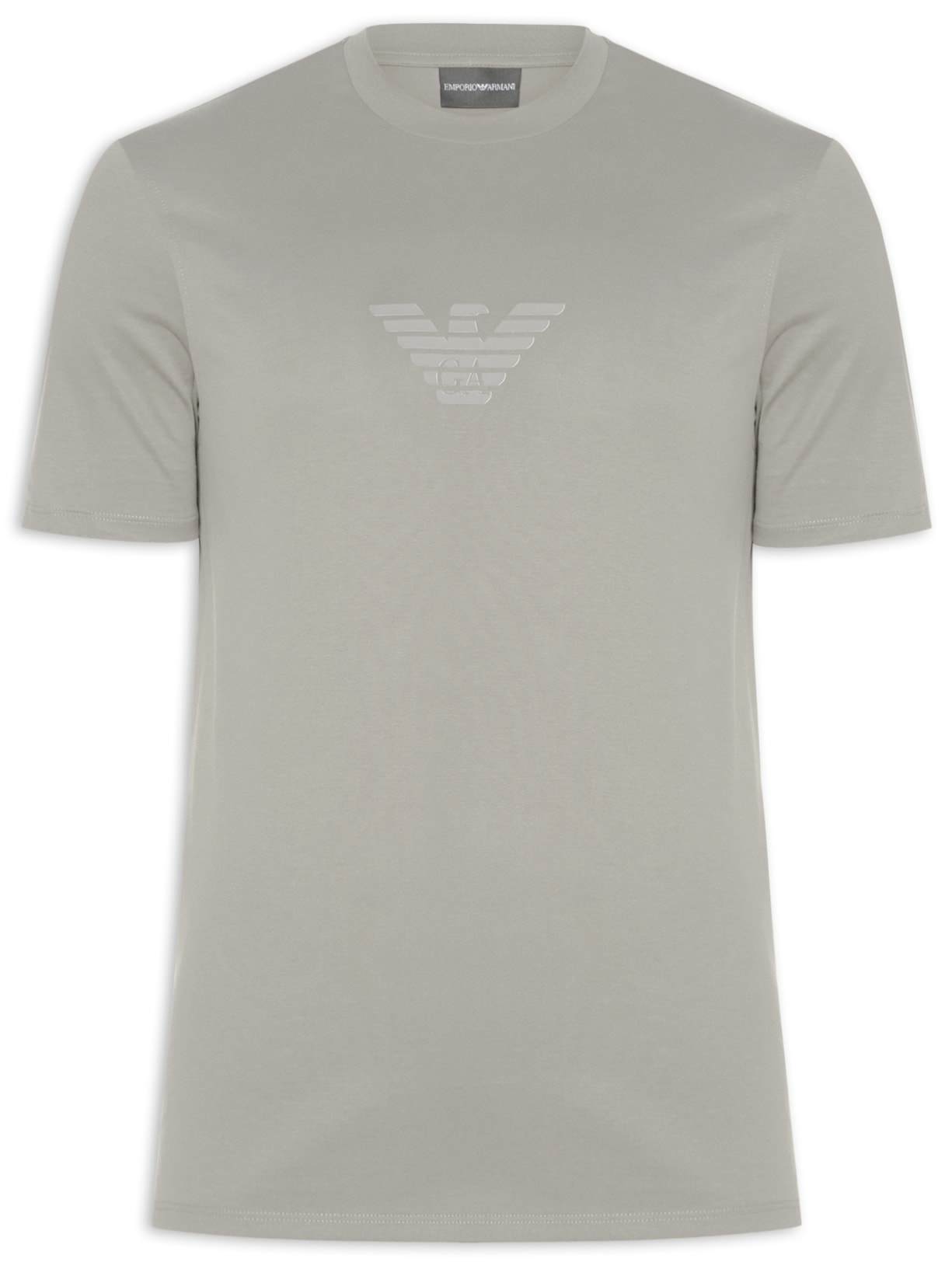 Camiseta Masculina Pima EA Logo 12cm Basic Best Seller Eagle - Bege