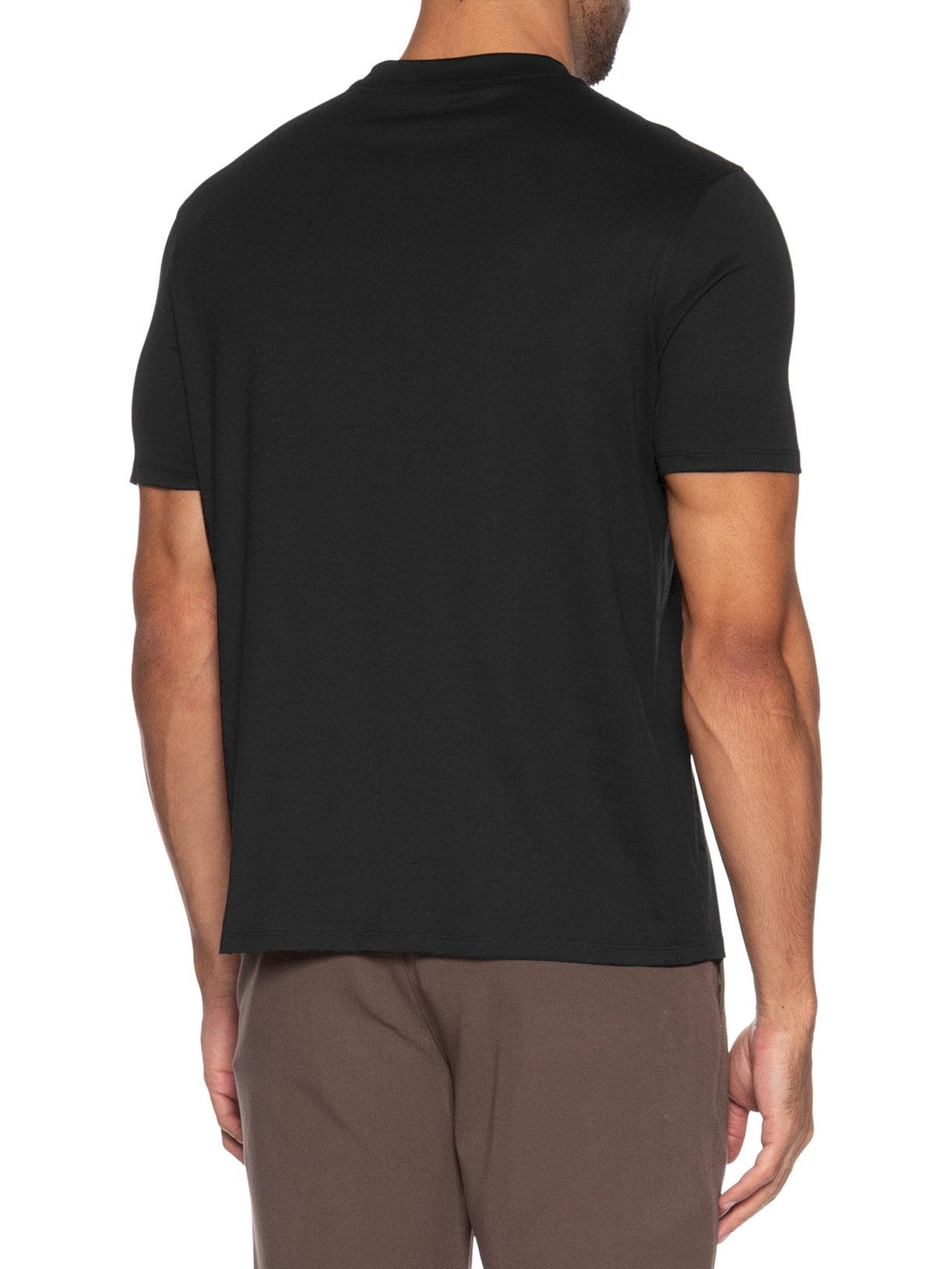 Camiseta Masculina Pima EA Logo 12CM Basic Best Seller Eagle Preto Emporio Armani