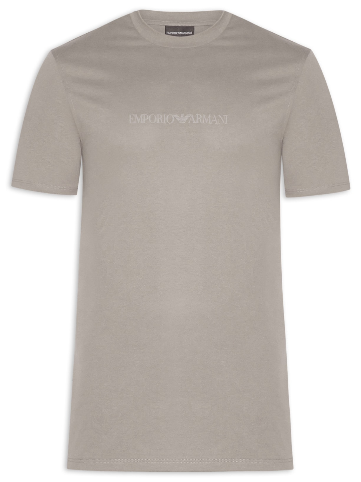 Camiseta Masculina Pima EA Logo 16 CM Basic Best Seller Cinza Emporio Armani