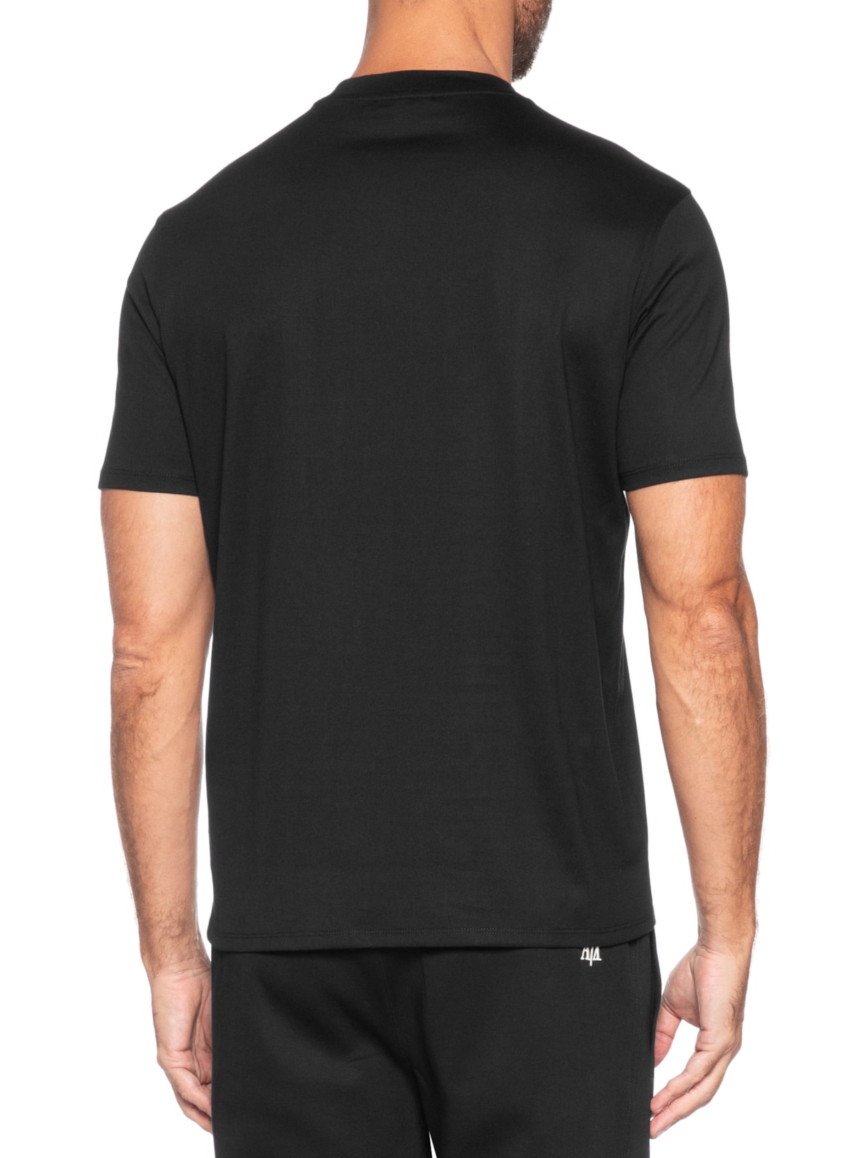 Camiseta Masculina Pima EA Logo 16 CM Basic Best Seller Preto Emporio Armani