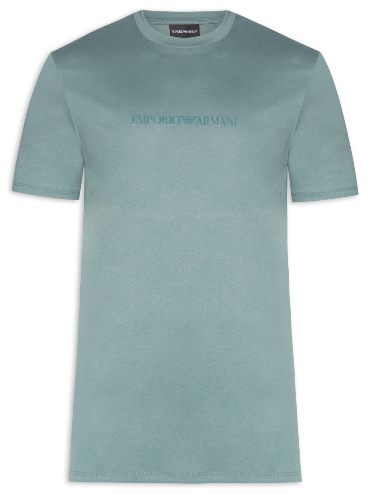 Camiseta Masculina Pima EA Logo 16 CM Basic Best Seller Verde Emporio Armani
