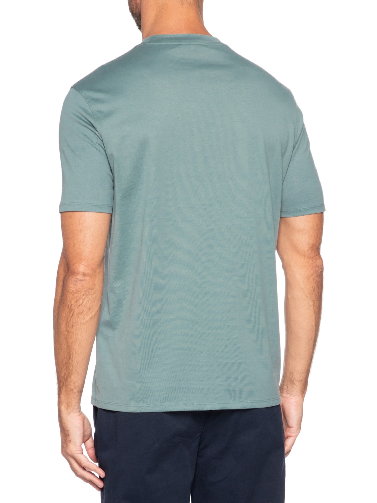 Camiseta Masculina Pima EA Logo 16 CM Basic Best Seller Verde Emporio Armani