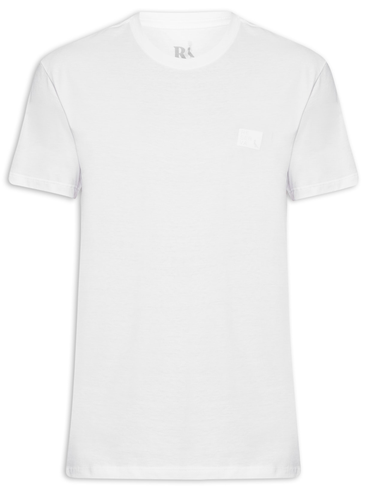 Camiseta Masculina Pima Estampa Minimal Quadrada - Branco