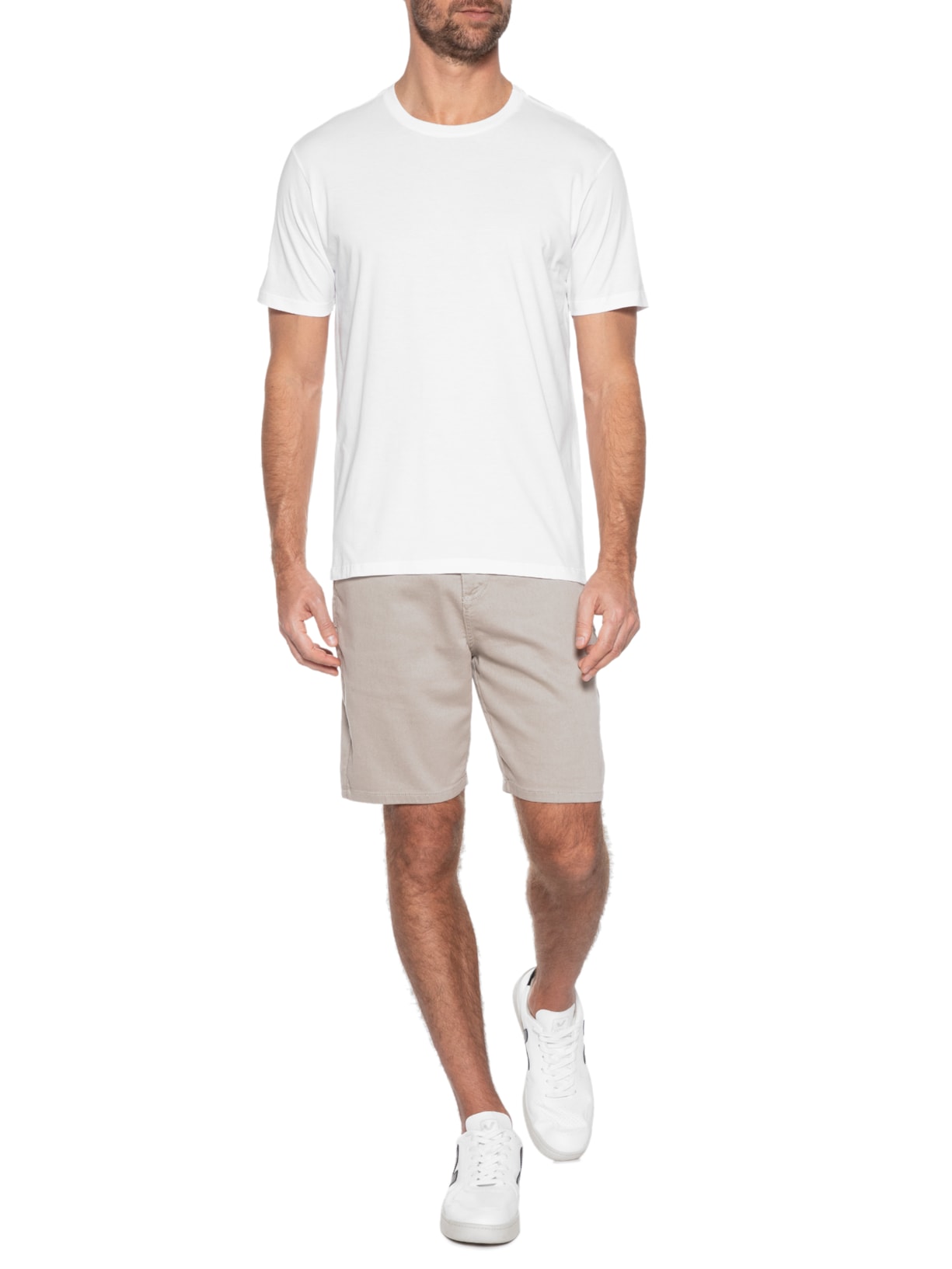 Camiseta Masculina Pima Gola Careca Branco Oficina Reserva