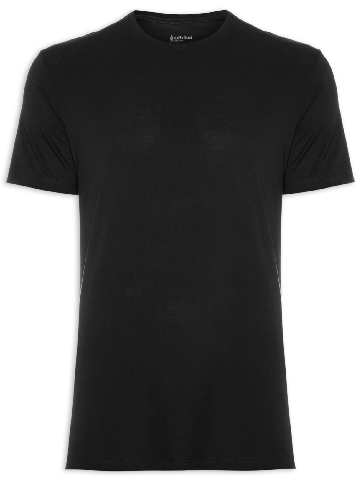 Camiseta Masculina Pima Gola Careca - Preto