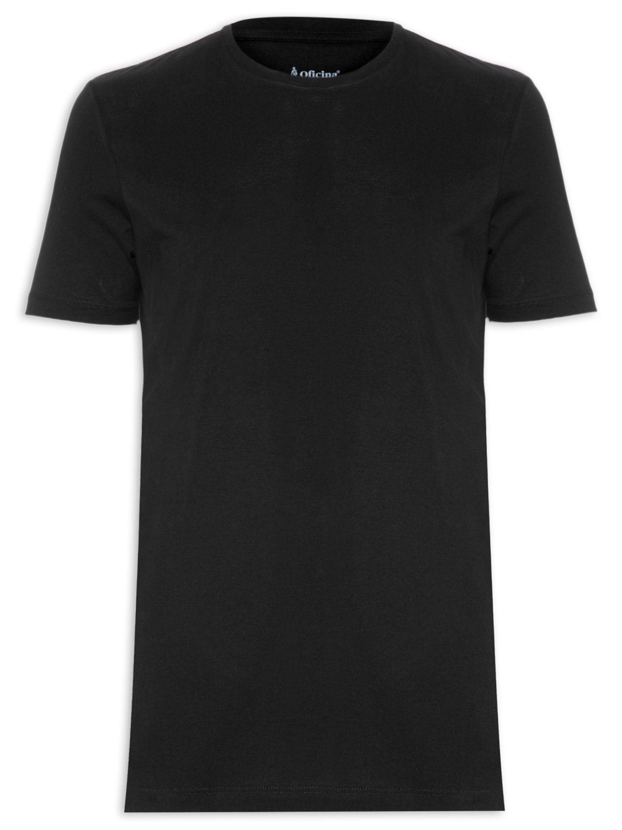 Camiseta Masculina Pima Leve Gola Careca Manga Curta - Preto