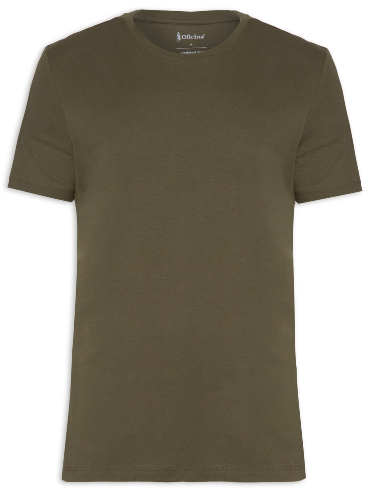 Camiseta Masculina Pima Leve Gola Careca Manga Curta - Verde